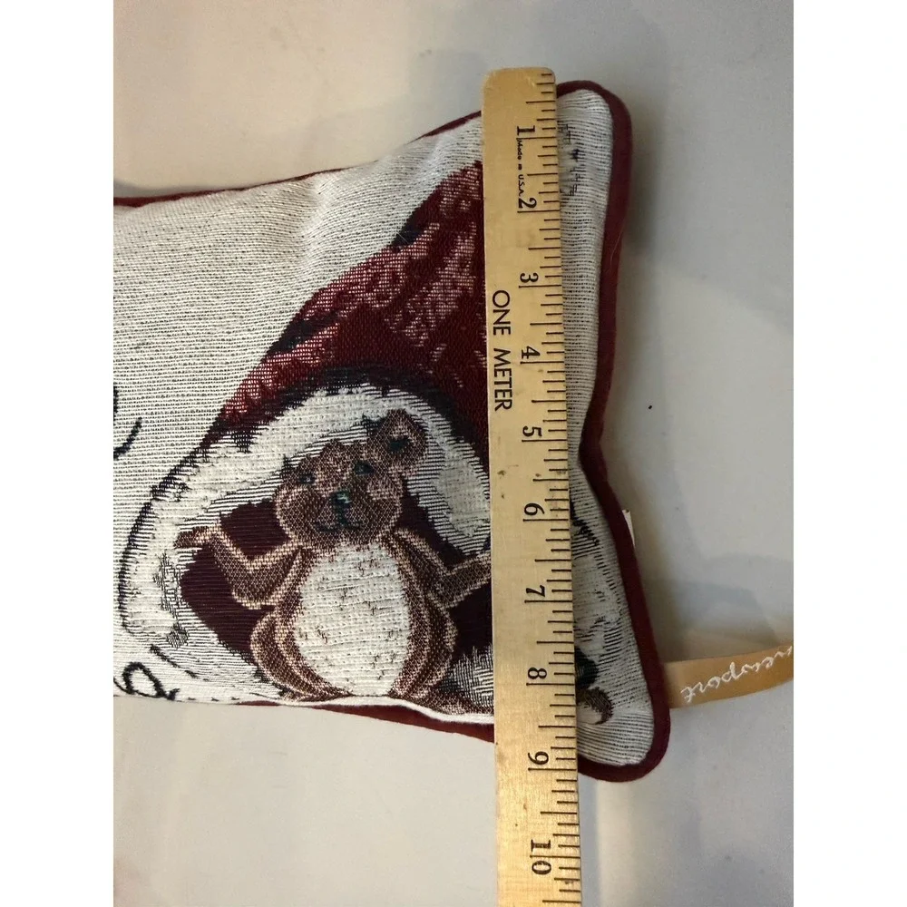 Vintage Tapestry Pillow Christmas Not‎ a Creature Was Stirring ~11.5
